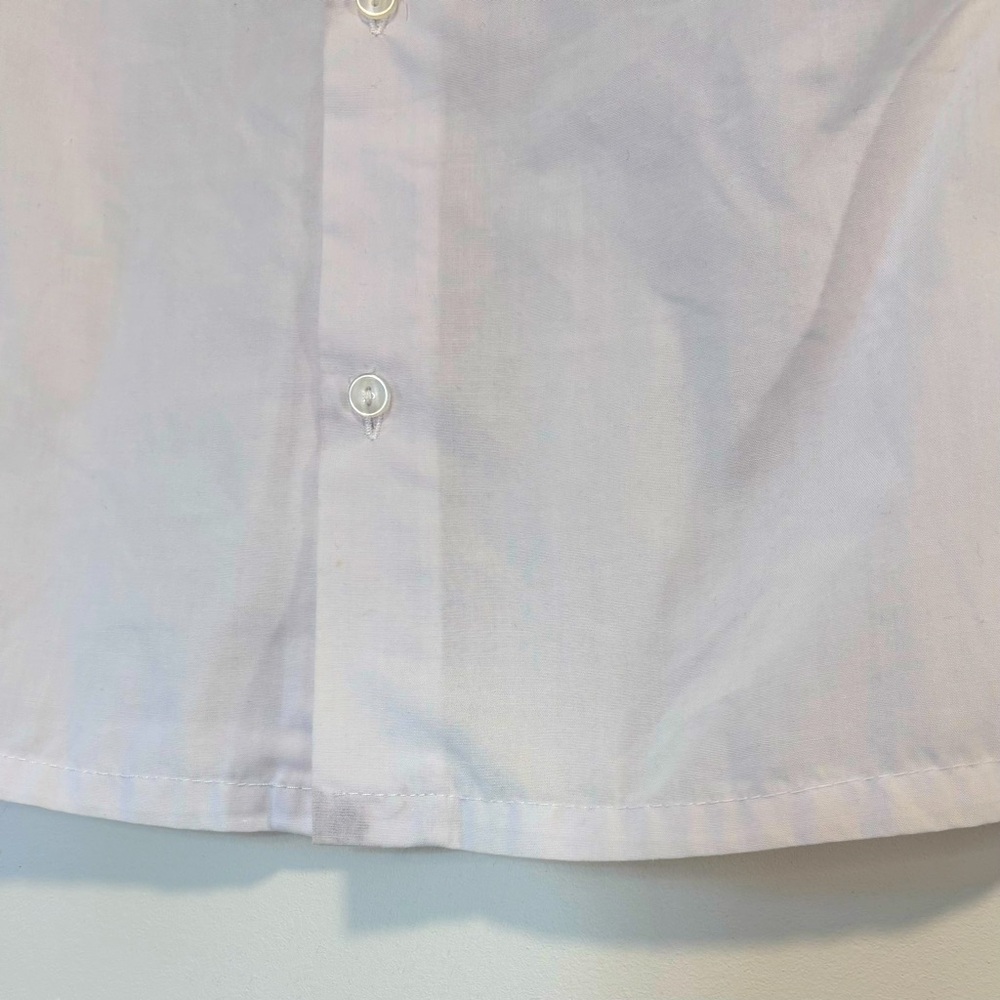 Vintage Cuties By Judy White Button Down Short Sleeve Shirt White Baby 24 Months - Picture 3 of 5